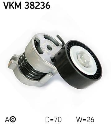 Galet tendeur de courroie d'accessoire SKF ref. VKM 38236